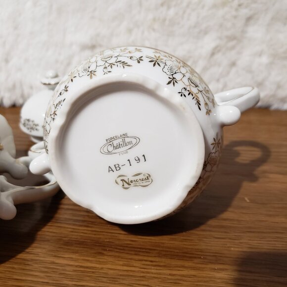 Norcrest Chatillon 50th Anniversary Sugar Creamer Chatillon Porcelain Gift - Picture 11 of 13